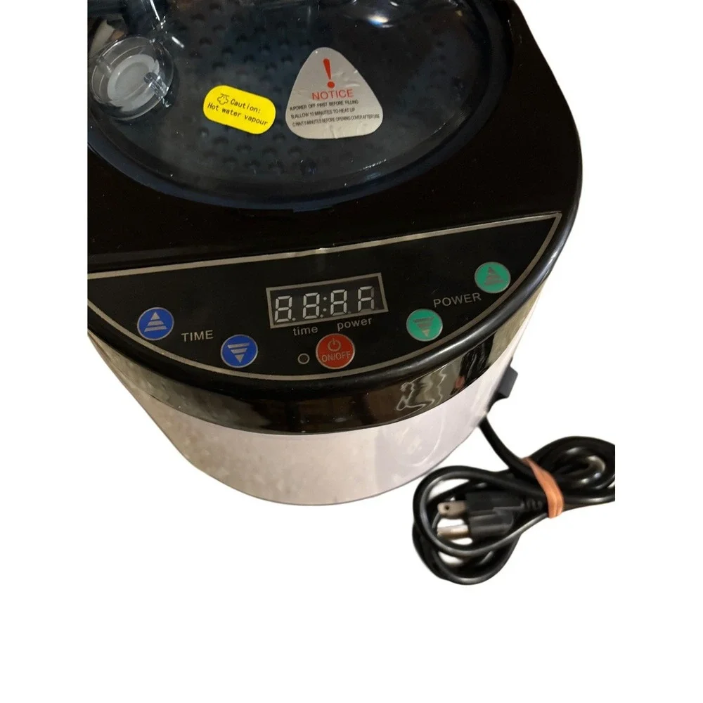 Portable Sauna Steamer 4.0L 1600W Digital Control Home Spa White‎ Black